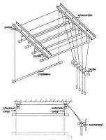 Сушилка потолочная Лиана 1,3 м