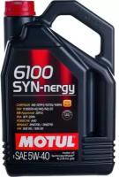 Моторное масло Motul 6100 SYNERGIE 5W-40 полусинтетическое 4 л