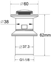 Донный клапан для раковины BelBagno BB-PCU-01-IN