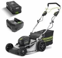 Газонокосилка самоходная, аккумуляторная Greenworks GC82LM51SP2K2, 82V, 51 см, бесщеточная, c 1хАКБ 5 Ач. и ЗУ