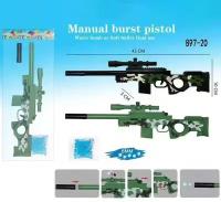 Винтовка детская снайперская AWM / с оптическим прицелом, глушителем / 43 см, 2 ассорти