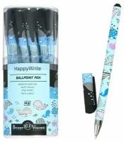 Ручка шариковая HappyWrite Друзья. Киты, 0,5 мм, синие чернила, 2 шт