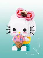 Конструктор 3D из миниблоков Balody LP Hello Kitty Котенок с мороженкой 724 элементов - BA210572