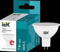 Лампа IEK LED MR16, 7Вт, 230В, 4000К, GU5.3, софит