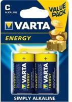 Батарейка C щелочная Varta Energy LR14 (4114) в блистере 2шт