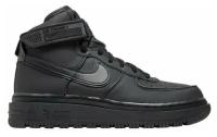 Кеды NIKE Air Jordan Air Force 1, демисезон/зима, натуральная кожа, высокие, перфорированные, утепленные, размер 9US, черный