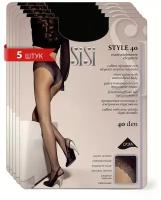 Колготки Sisi Style, 40 den, 5 шт., размер 5XL, черный