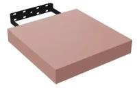 Полка парящая мебельная Spaceo 23x23.5x3.8 см, МДФ, цвет - розовый