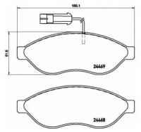 К-т торм. колодок Fr PSA Jumper, Boxer, FI Duc 06- Brembo P23143