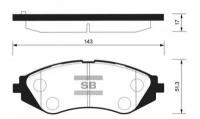 Колодки передние Dohc, SP1077 Sangsin Brake SP-1077