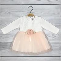 Нарядное платье Bulsen Baby, персиковый, размер 74