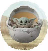 Воздушный шар круг Звёздные Войны, Малыш Йода, 45 см