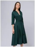 Платье 1001dress, повседневное, миди, размер 48, зеленый