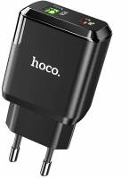 Сетевое зарядное устройство Hoco N5 USB/Type-C (черное)