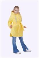 Пальто демисезонное для девочки Шалуны 103386 желтый 34, 128