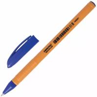Ручка шариковая масляная офисмаг, синяя, корпус оранжевый, узел 0,7 мм, линия письма 0,35 мм, 143221 5 шт