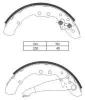 Колодки Торм. Барабан. Audi Seat Volkswagen 100,80 1966-1995, Caddy 1982-2015, Golf 1974-2013, Jett ALLIED NIPPON арт. ABS2106