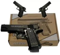 Игрушечный, металлический, пневматический пистолет М20 OPS-M. R. P CAL.45 / Детское оружие