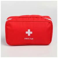 Аптечка дорожная First Aid, цвет красный