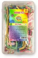 Жевательный мармелад BEBETO™ WACKY STICKS FIZZY тутти-фрутти 1,326 кг. (Пластиковый контейнер 156 шт.)