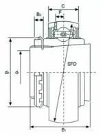 Подшипник UK306 (YSA306-2FKA) ISB