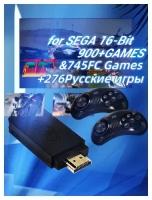 NEW! Игровая приставка Y2 PLUS! Две в одной: 8 + 16 бит, это 913 игр SEGA + 745 игр FC + 276 русских игр!