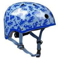 Шлем защитный Micro (синий с рисунком)