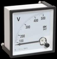 Вольтметр аналоговый Э47 500В класс точности 1,5 96х96мм IEK