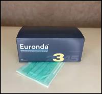Маска медицинская Euronda ( Еуронда / Евронда ) Monoart трехслойная - зеленый, 50 шт. в упаковке