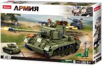 Конструктор SLUBAN WW2 M38-B0860 Боевой танк, 742 дет