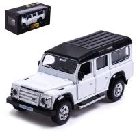 Машина металлическая LAND ROVER DEFENDER, 1:32, открываются двери, инерция, цвет белый (1 шт.)