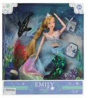 Кукла ABtoys Emily Русалочка (топ и зеленый хвост), аксессуары, 30см WJ-12679