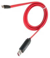 Кабель USB HOCO U29 LED displayed для Micro USB, 2.0 A, длина 1.2 м, красный