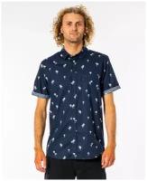 Рубашка Rip Curl PARADISE PALMS S/S SHIRT, Пол Мужской, цвет 0049 NAVY, размер XL