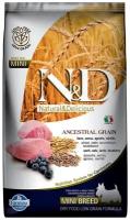N&D Dog Ancestral Grain с ягненком и черникой низкозерновой сухой корм для собак мелких пород 2,5кг
