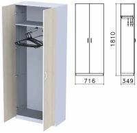 Шкаф для одежды «Бюджет», 716×349×1810 мм, дуб шамони светлый (комплект)
