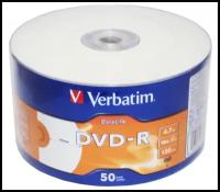 Диск DVD-R Verbatim 43793 4.7Gb 16x Bulk (50шт) Printable