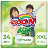 Goo. N Подгузники-трусики GOO. N Cheerful Baby XXL (15-25 кг), 34 шт