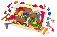 Мозаика Красная шапочка, деревянные головоломки-пазлы, настольные игры для детей, мозаики для детей Крона