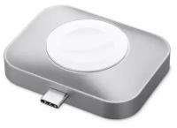 Беспроводное зарядное устройство Satechi USB-C 2 in 1 Wireless Charging Dock для Apple Watch и Apple AirPods - Цвет: серый космос