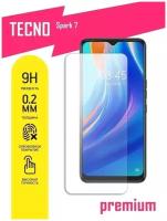 Защитное стекло для Tecno Spark 7, Техно Спарк 7 на экран, гибридное (гибкое стекло), AKSPro