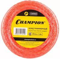 Леска для триммеров CHAMPION Square twist duo 3мм 28м витой квадрат