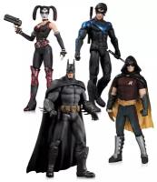 Набор фигурок Харли Квинн, Бэтмен, Найтвинг, Робин - Аркхем Сити, DC Collectibles