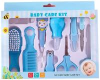 Набор по уходу за новорожденным Baby Care Kit из 10 предметов голубой