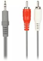 Кабель соединительный SmartBuy 3.5 Jack (M) - 2xRCA (M), стерео, аудио, 1,8 м, пакет