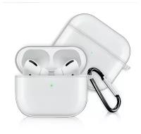 Чехол для наушников Apple AirPods 3 силиконовый с карабином (прозрачный)