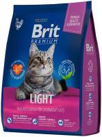 Brit Premium корм для взрослых кошек, с избыточным весом и склонностью к полноте 2 кг