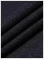 Трикотажная ткань костюмная синяя, серая джерси елочкой для шитья для верхней одежды, брюк, пиджаков MDC FABRICS TP1907/5. Отрез 1,5 метров