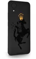 Черный силиконовый чехол для Samsung Galaxy A03 Core Monopoly на коне для Самсунг Галакси А03 Кор