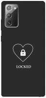 Матовый чехол Locked W для Samsung Galaxy Note 20 / Самсунг Ноут 20 с 3D эффектом черный